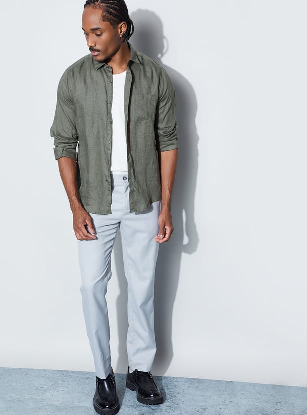 CODE Solid Regular Fit Shirt