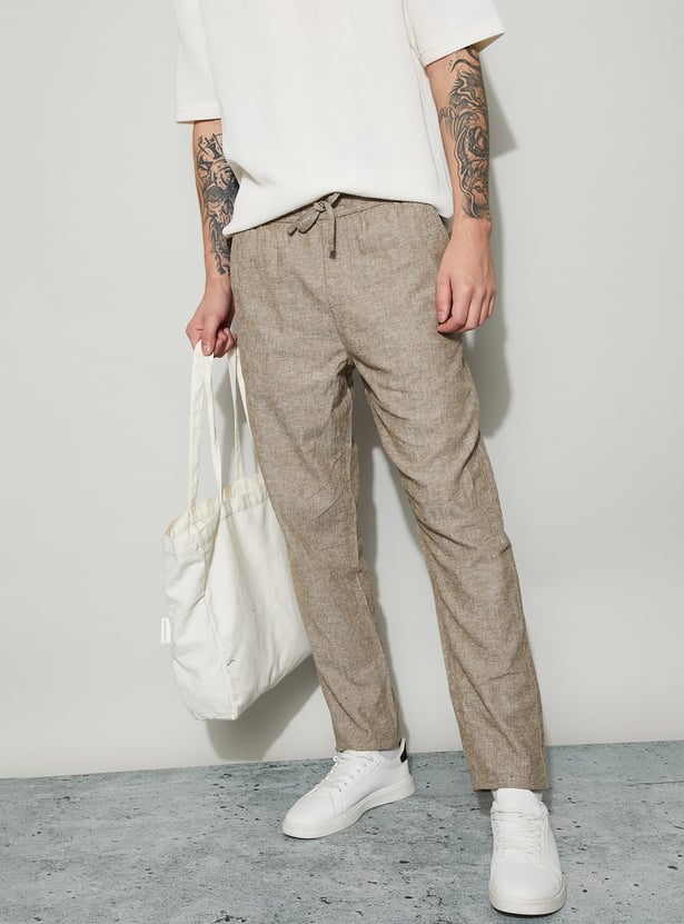 FAME FOREVER Solid Regular Fit Trousers