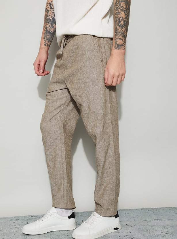 FAME FOREVER Solid Regular Fit Trousers