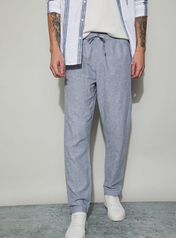 FAME FOREVER Solid Regular Fit Trousers