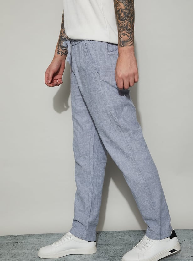 FAME FOREVER Solid Regular Fit Trousers