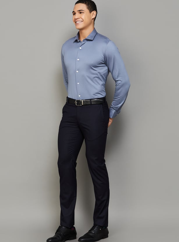 LOUIS PHILIPPE Solid Slim Fit Formal Shirt