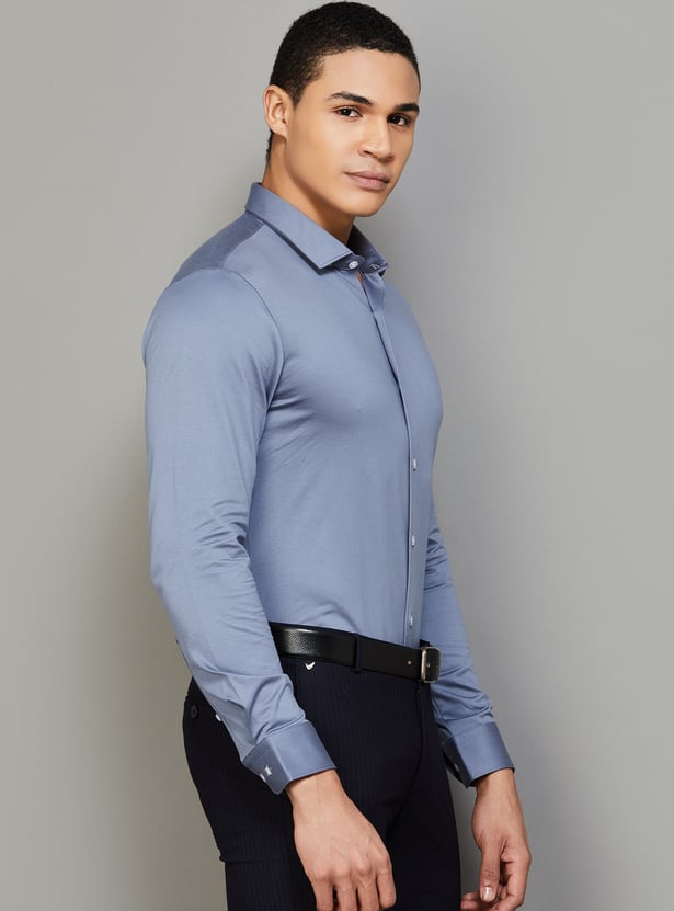 LOUIS PHILIPPE Solid Slim Fit Formal Shirt