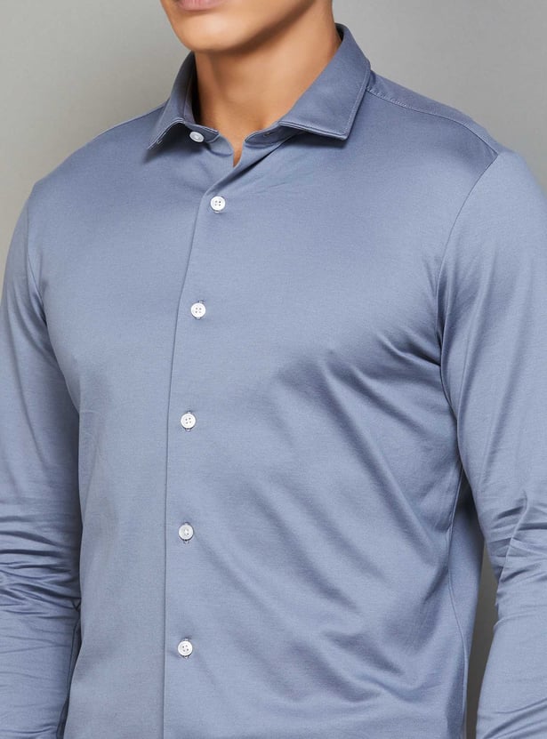 LOUIS PHILIPPE Solid Slim Fit Formal Shirt