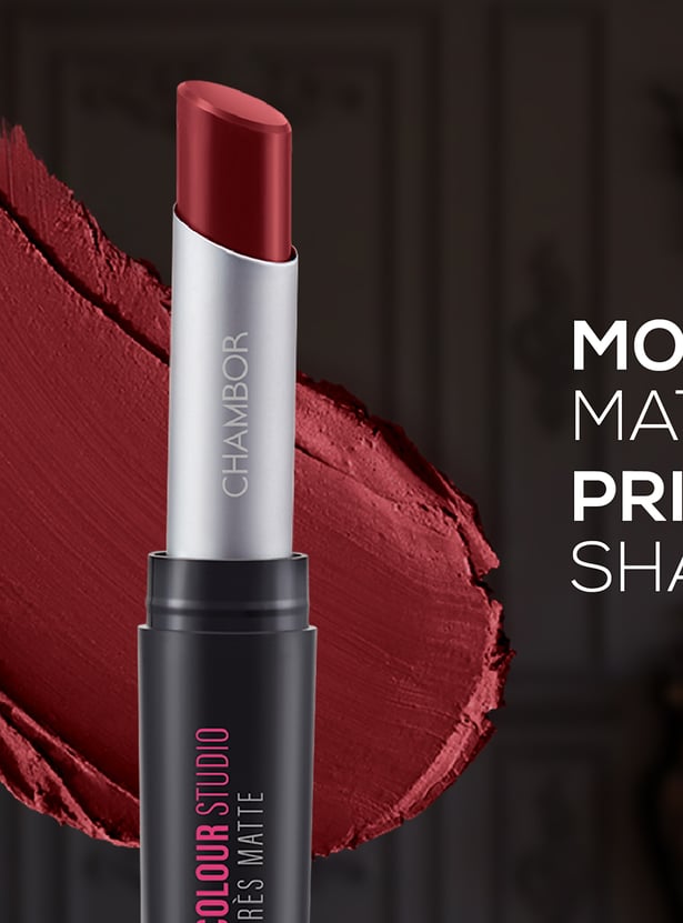 CHAMBOR Tres Matte Lipstick - Ultra Powdery Matte Lipstick With SPF 30 - Confidentiel N 222 - 3.2 gm
