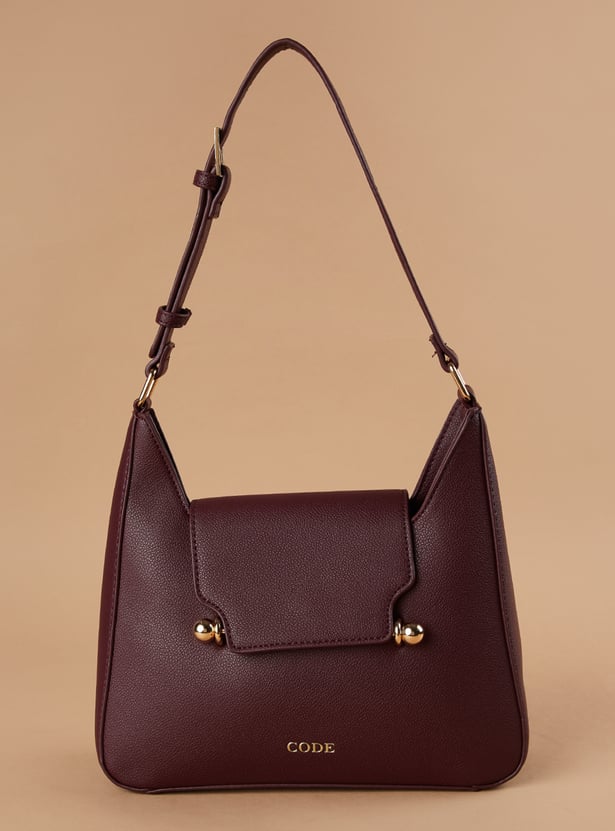 CODE Textured Shoulder Bag