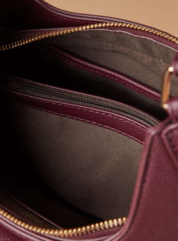 CODE Textured Shoulder Bag