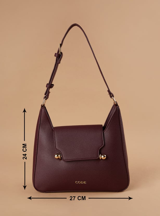 CODE Textured Shoulder Bag