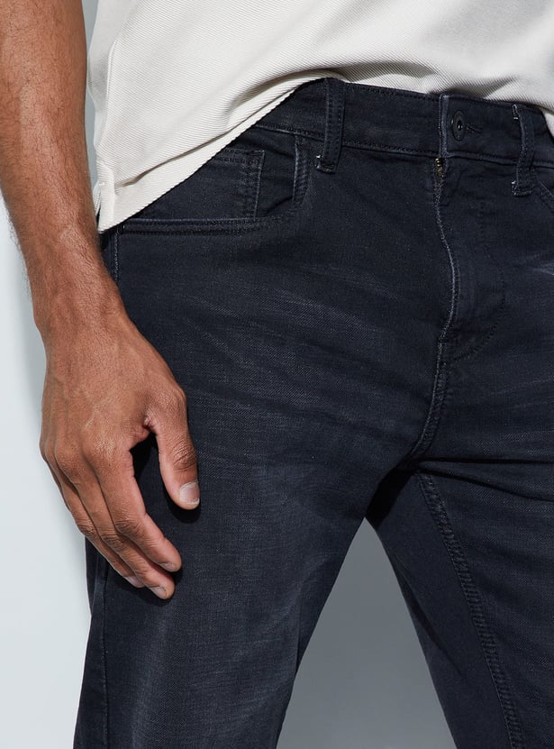 BOSSINI Dark Washed Slim Straight Jeans
