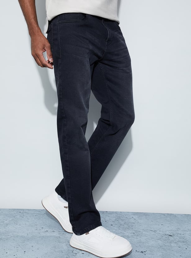 BOSSINI Dark Washed Slim Straight Jeans