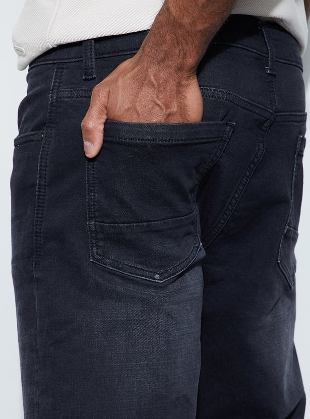 BOSSINI Dark Washed Slim Straight Jeans