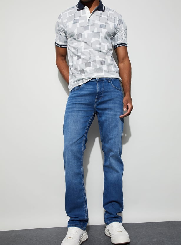 BOSSINI Whiskered Slim Straight Jeans