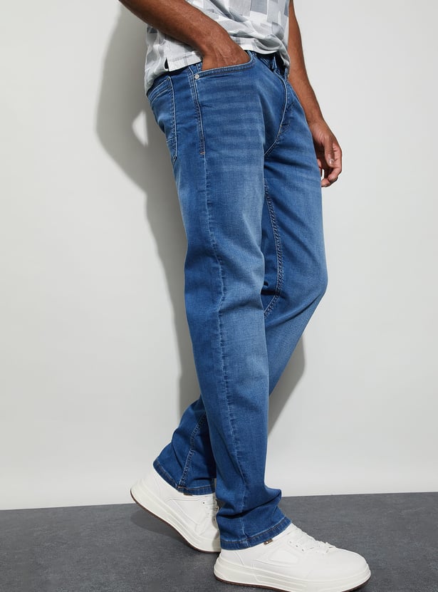 BOSSINI Whiskered Slim Straight Jeans