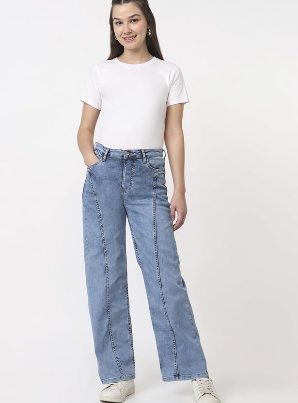 KRAUS Acidwashed Straight Fit Jeans