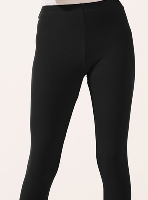 GO COLORS Solid Leggings
