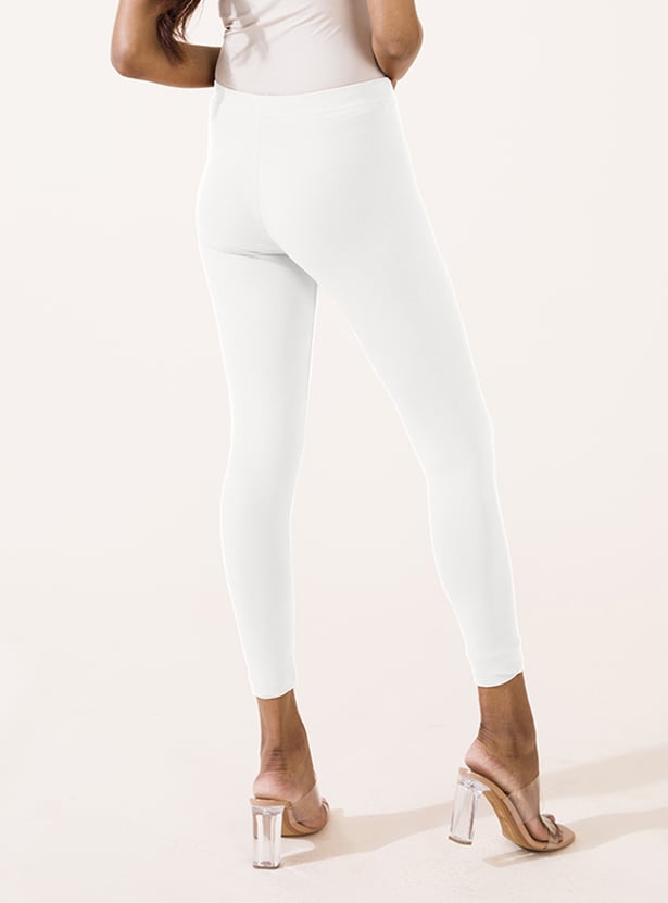 GO COLORS Solid Design Leggings