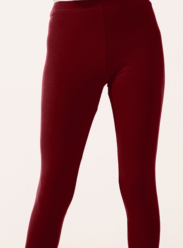 GO COLORS Solid Design Leggings