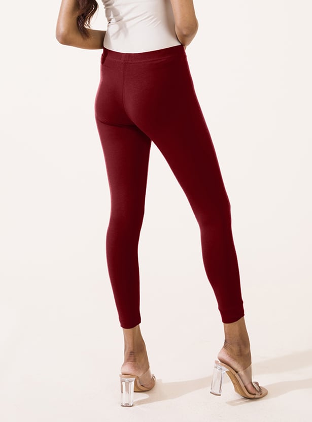 GO COLORS Solid Design Leggings