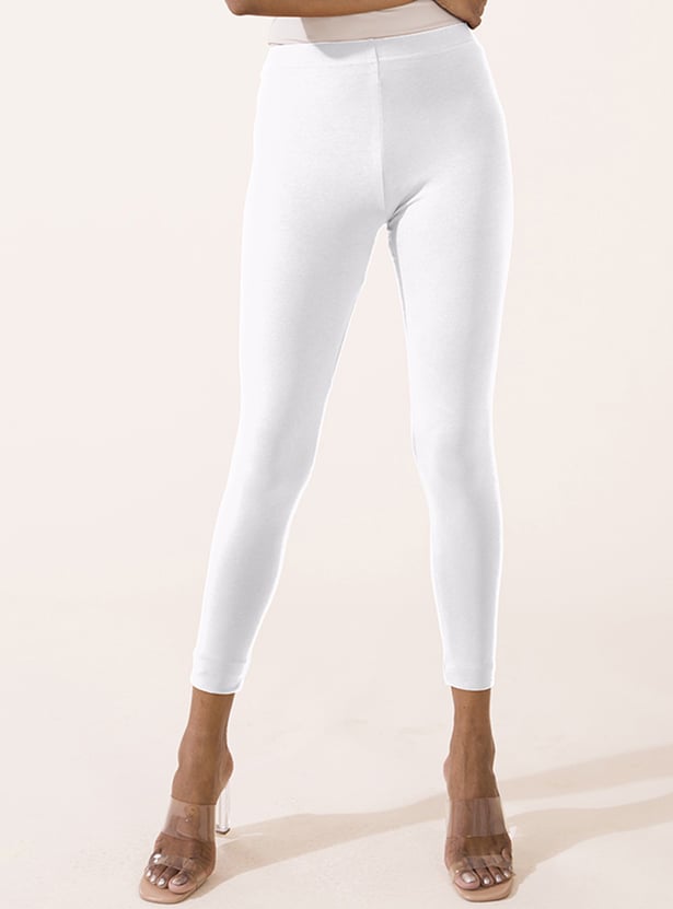 GO COLORS Solid Leggings