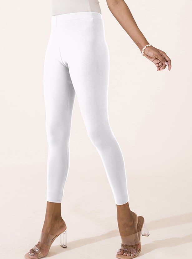 GO COLORS Solid Leggings
