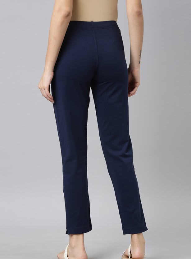 GO COLORS Solid Straight Pants