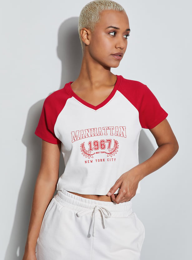 KAPPA Printed Cropped T-shirt