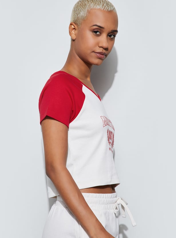 KAPPA Printed Cropped T-shirt