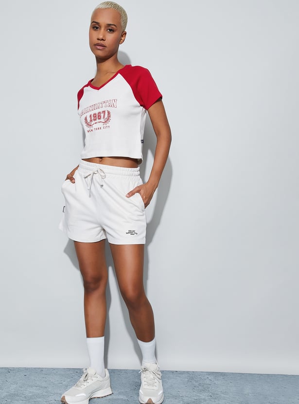 KAPPA Printed Cropped T-shirt