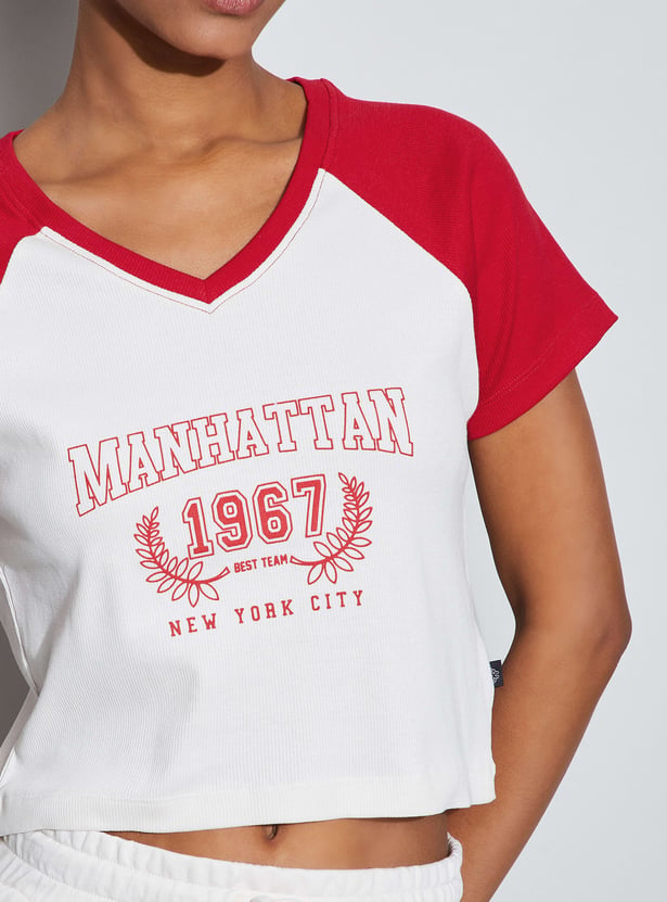 KAPPA Printed Cropped T-shirt