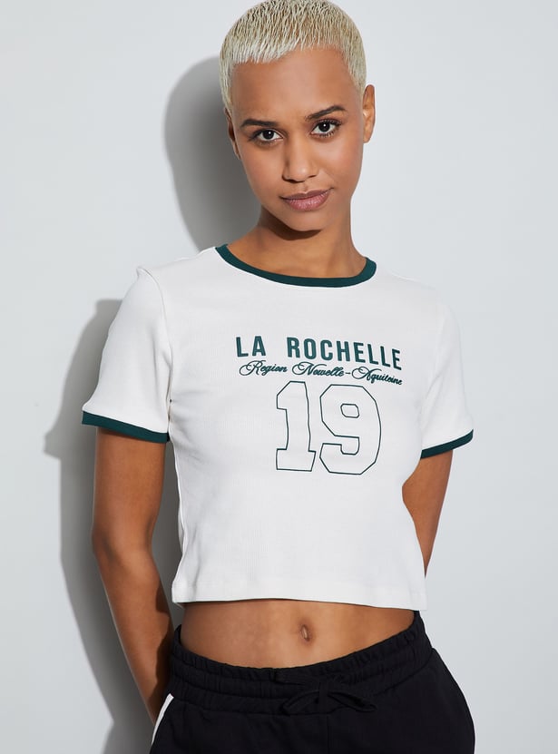 KAPPA Printed Crop Sports T-shirt