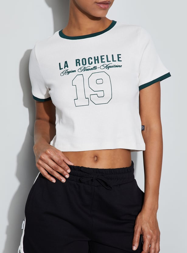 KAPPA Printed Crop Sports T-shirt