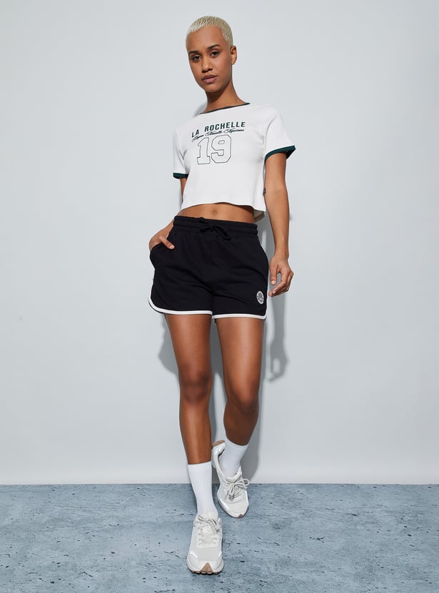 KAPPA Printed Crop Sports T-shirt