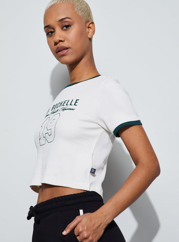 KAPPA Printed Crop Sports T-shirt