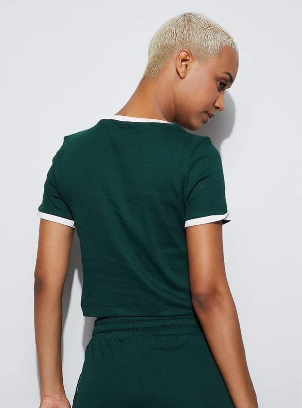 KAPPA Printed Crop Sports T-shirt