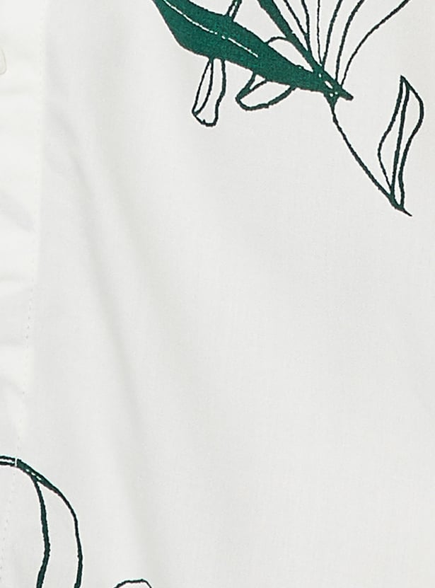 COLOUR ME Floral Print Buttoned Midi Dress
