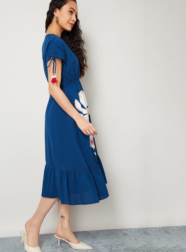 COLOUR ME Floral Print A-line Dress