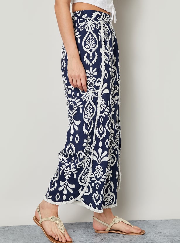 COLOUR ME Printed Straight Pants