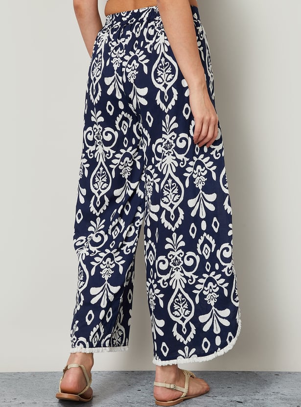 COLOUR ME Printed Straight Pants