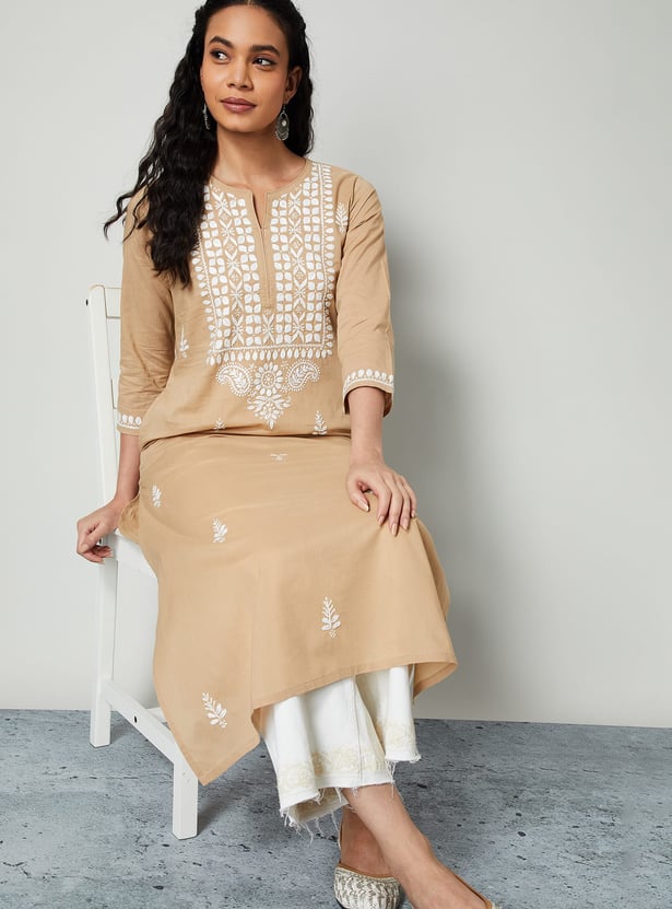 MELANGE Embroidered Straight Kurta