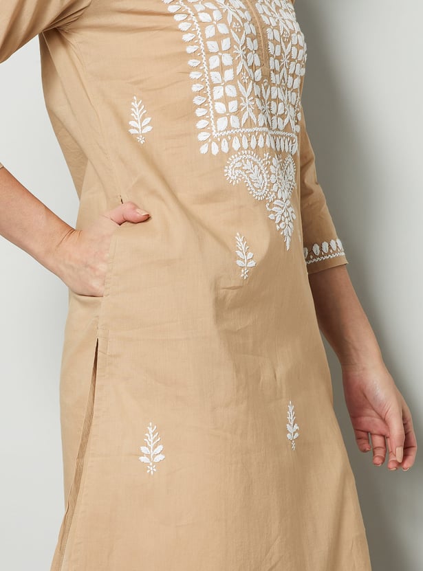 MELANGE Embroidered Straight Kurta