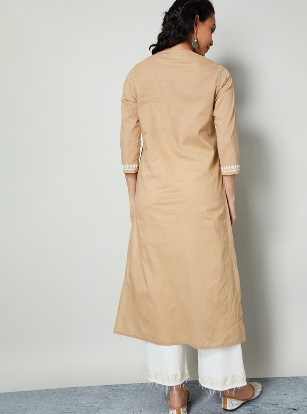 MELANGE Embroidered Straight Kurta