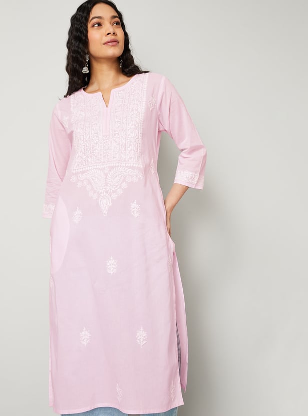 MELANGE Embroidered Straight Kurta