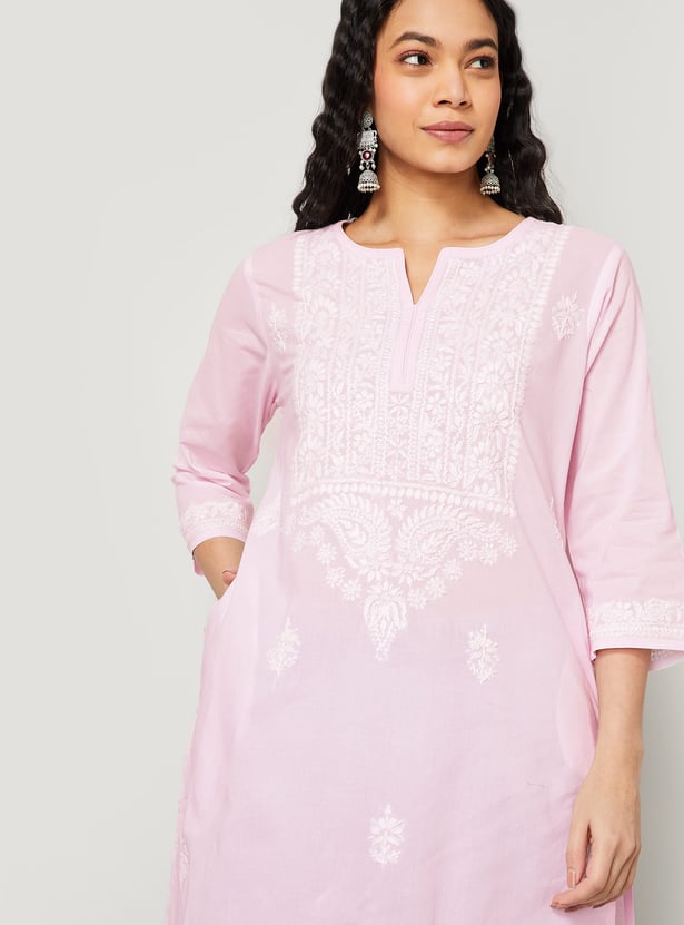 MELANGE Embroidered Straight Kurta