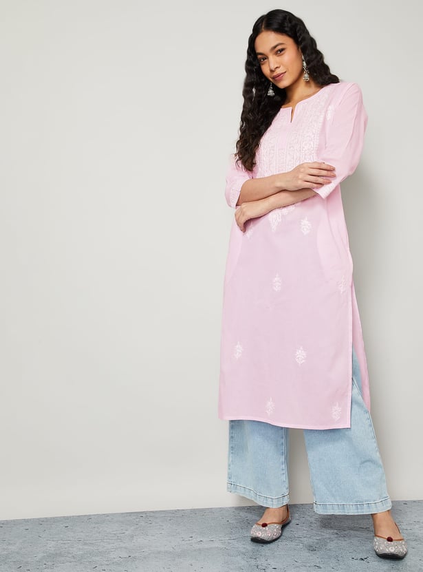 MELANGE Embroidered Straight Kurta