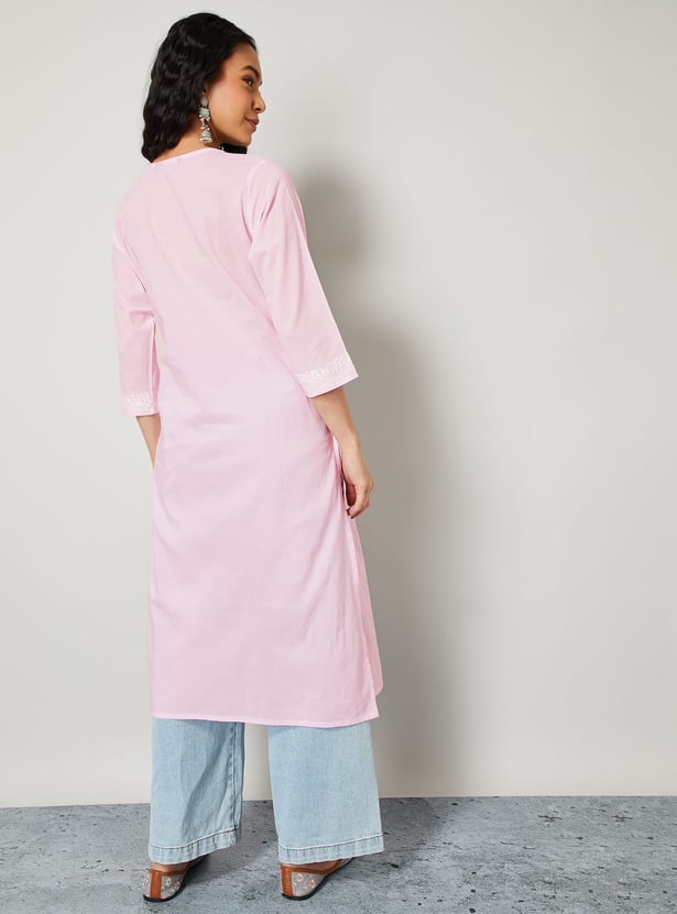 MELANGE Embroidered Straight Kurta