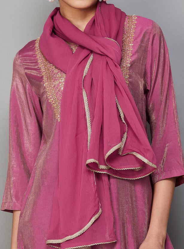 BIBA Embroidered Straight Kurta Set