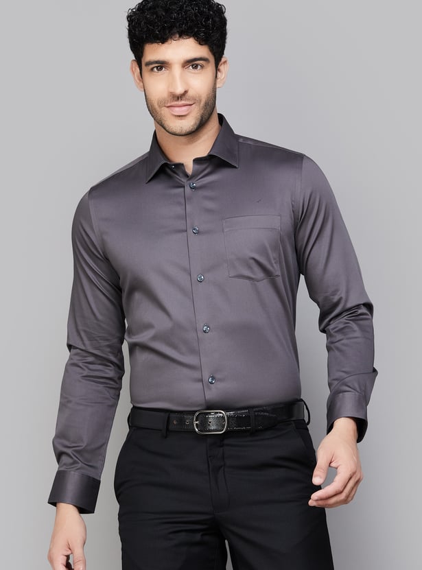BLACKBERRYS Solid Slim Fit Formal Shirt