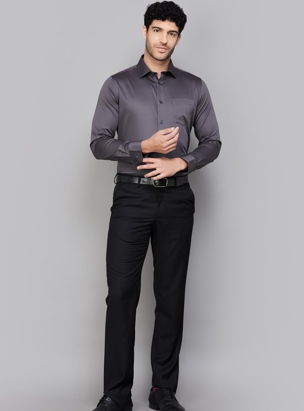 BLACKBERRYS Solid Slim Fit Formal Shirt