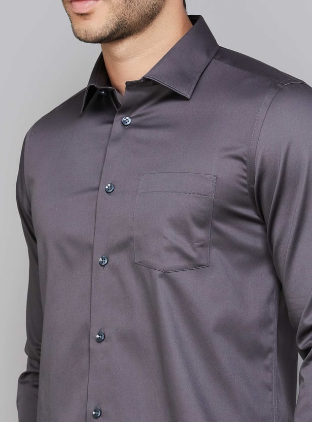 BLACKBERRYS Solid Slim Fit Formal Shirt