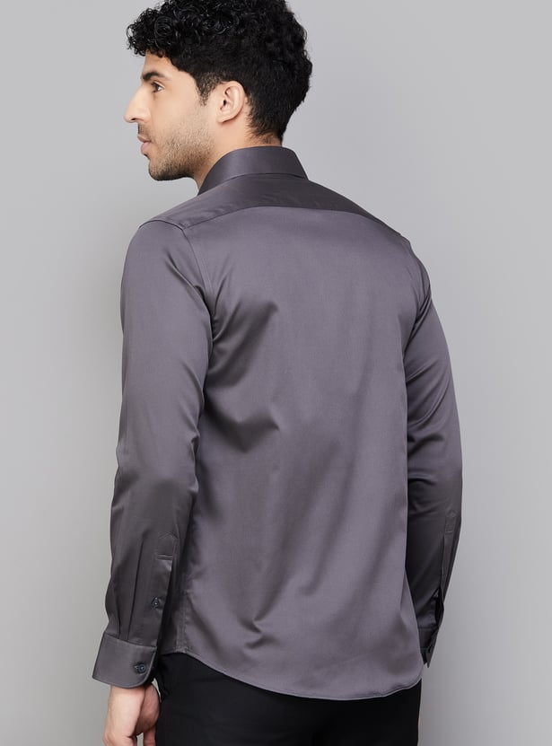 BLACKBERRYS Solid Slim Fit Formal Shirt